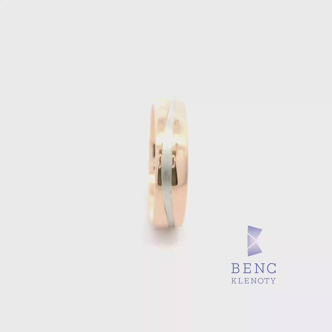 Pánský snubní prsten ze zlata 14K | Nadčasový design | B9-P