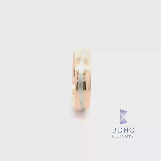 Pánský snubní prsten ze zlata 14K | Nadčasový design | B9-P