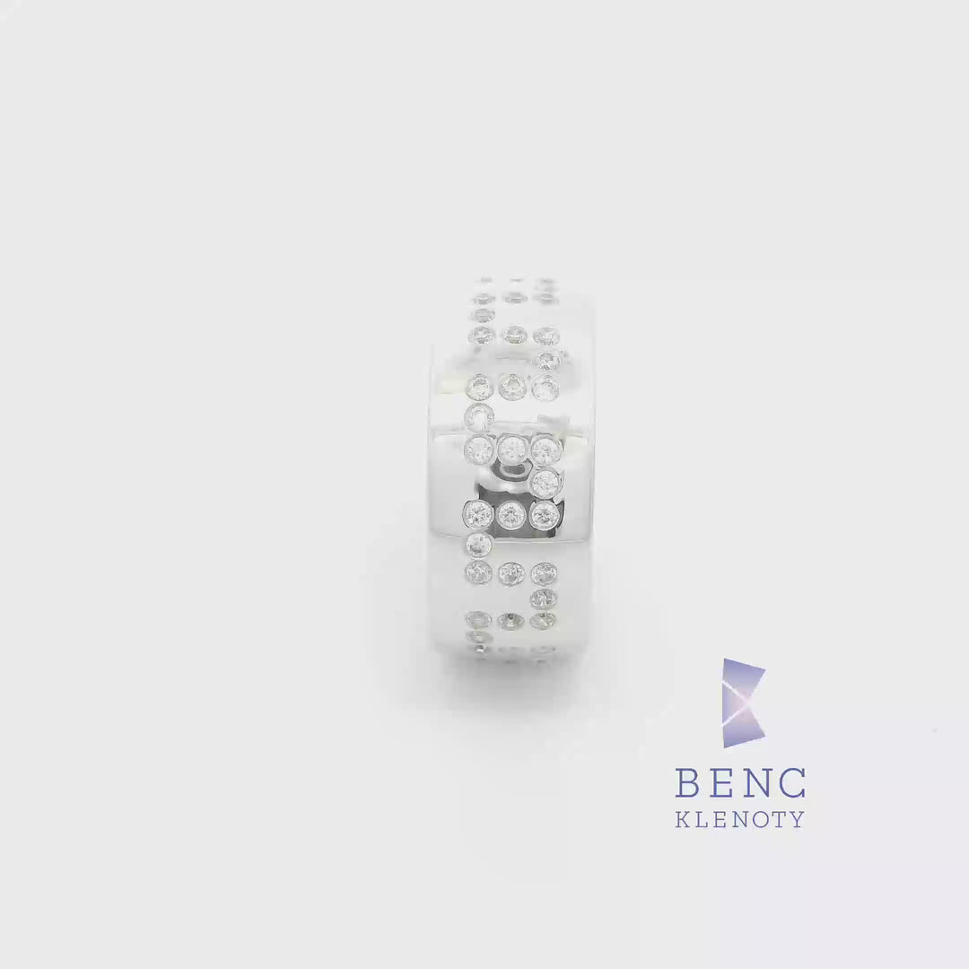 Dámský snubní prsten ze zlata 14K | Nadčasový design | A609