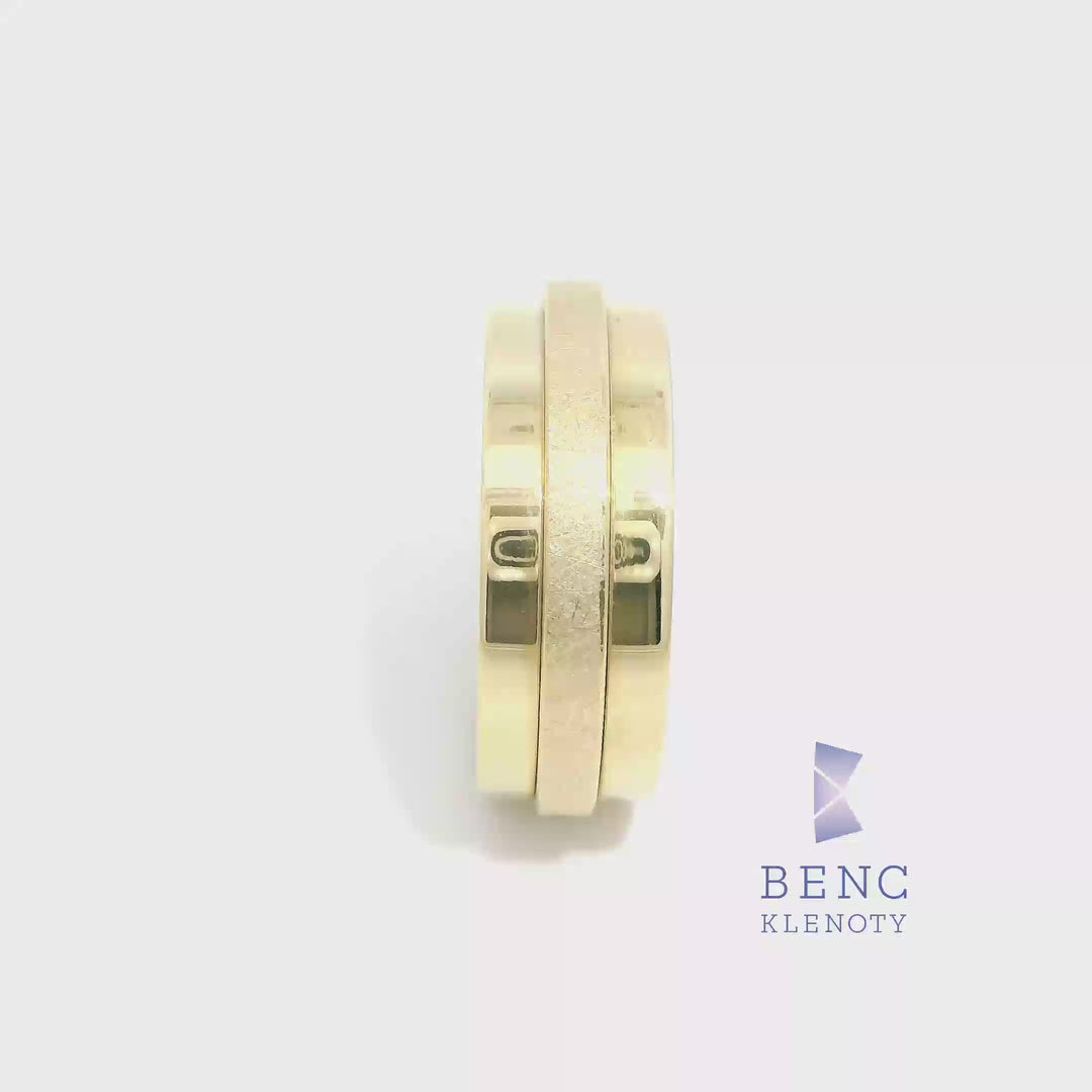 Pánský snubní prsten ze zlata 14K | Nadčasový design | A613-P