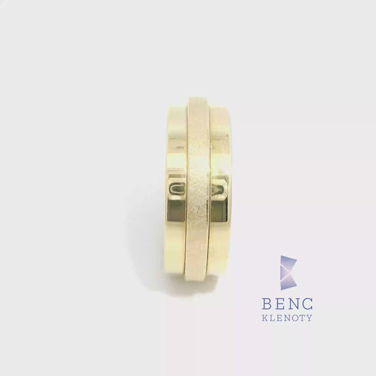 Pánský snubní prsten ze zlata 14K | Nadčasový design | A613-P