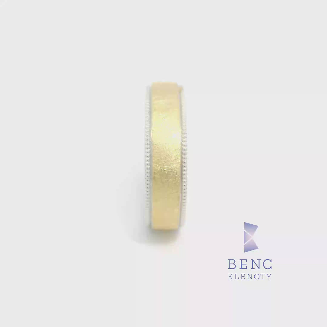 Pánský snubní prsten ze zlata 14K | Nadčasový design | A1059-P
