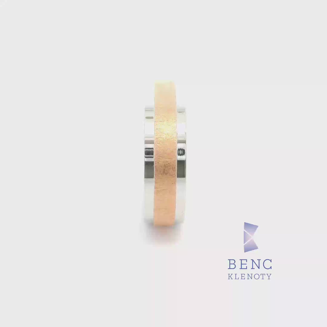 Pánský snubní prsten ze zlata 14K | Nadčasový design | A968-P