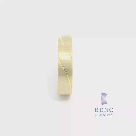 Pánský snubní prsten ze zlata 14K | Nadčasový design | P28-P