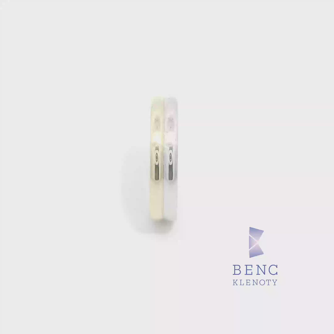Dámský snubní prsten ze zlata 14K | Nadčasový design | A071