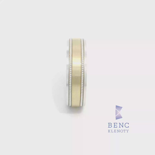 Pánský snubní prsten ze zlata 14K | Nadčasový design | A1069-P