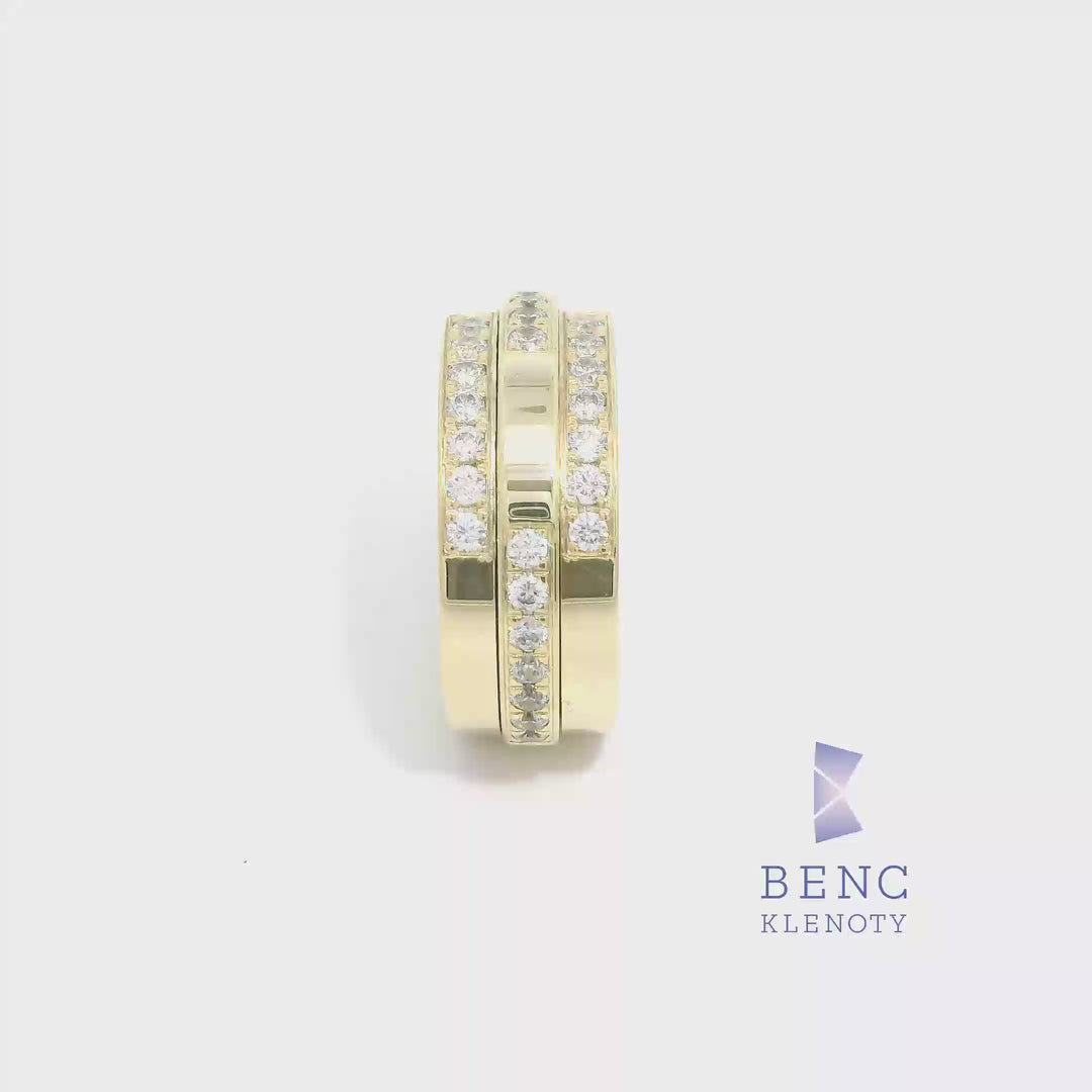 Dámský snubní prsten ze zlata 14K | Nadčasový design | A613