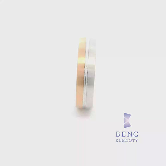 Pánský snubní prsten ze zlata 14K | Nadčasový design | R135-P