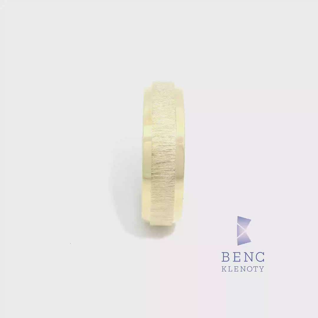 Pánský snubní prsten ze zlata 14K | Nadčasový design | P3-P