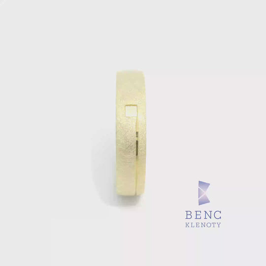 Pánský snubní prsten ze zlata 14K | Nadčasový design | R355-P