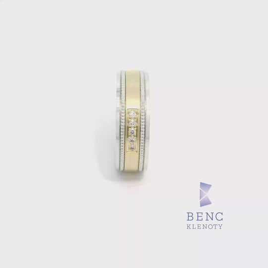 Dámský snubní prsten ze zlata 14K | Nadčasový design | A1069