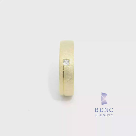 Dámský snubní prsten ze zlata 14K | Nadčasový design | R355