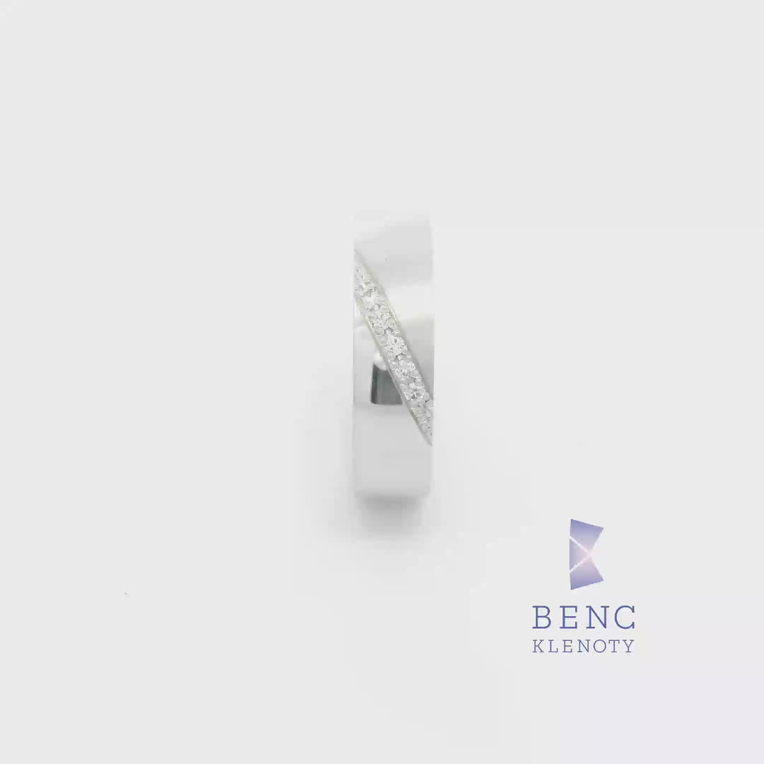 Dámský snubní prsten ze zlata 14K | Nadčasový design | L110