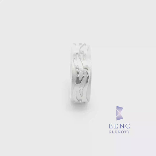 Dámský snubní prsten ze zlata 14K | Nadčasový design | A1022