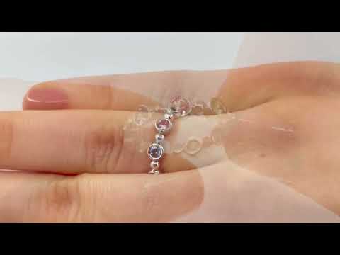 Zlatý prsten věčnosti s barevnými safíry