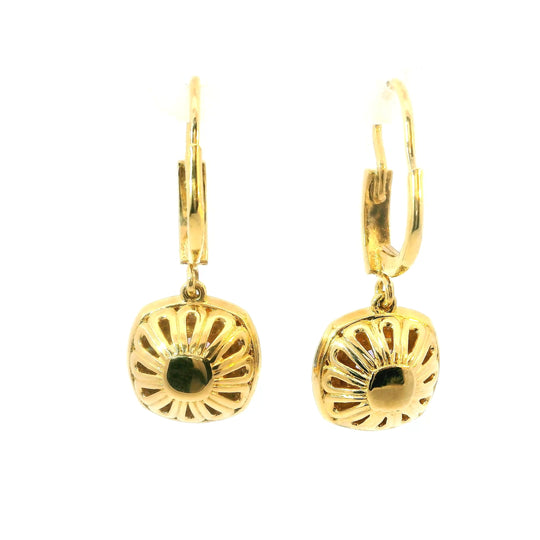 Zlaté náušnice s tanzanity a diamanty - Ruční výroba